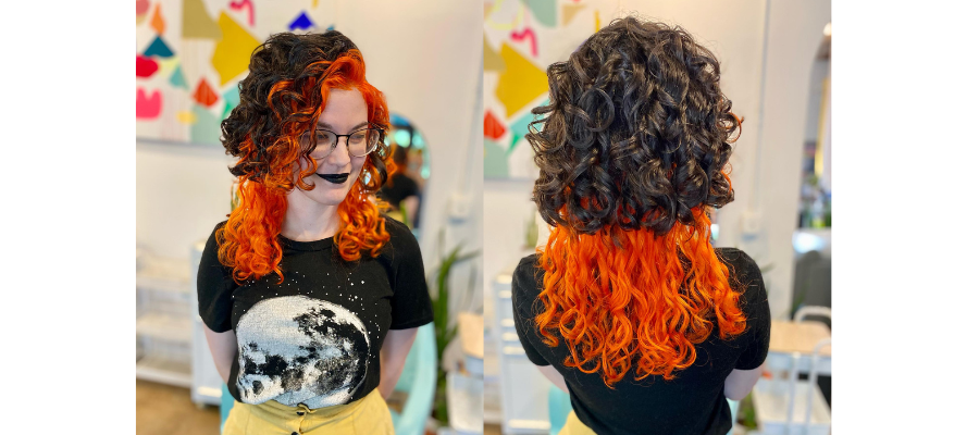 jellyfish haircut with bangs   curly